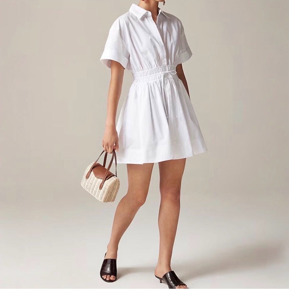 J. Crew White Short Shirt Dress